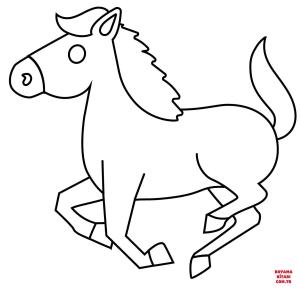 At boyama sayfası, Horse coloring page, , horses horse emoji 