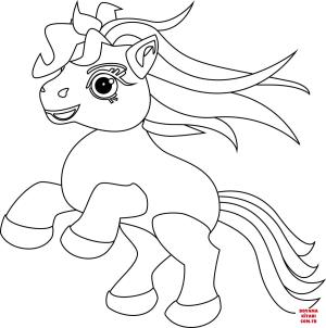 At boyama sayfası, Horse coloring page, , horses cute pony 