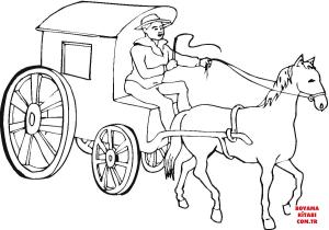 At boyama sayfası, Horse coloring page, , horses horse drives that cab 