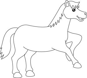 At boyama sayfası, Horse coloring page, Eğlenceli At, 