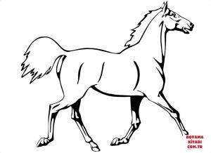 At boyama sayfası, Horse coloring page, , horses horse trotting 