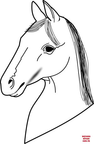 At boyama sayfası, Horse coloring page, , horses horse head 