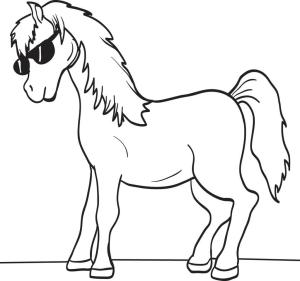 At boyama sayfası, Horse coloring page, Havalı At, 