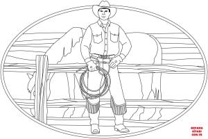 At boyama sayfası, Horse coloring page, , horses cowboy 