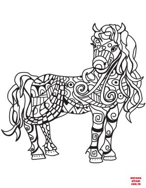 At boyama sayfası, Horse coloring page, , horses horse zentangle 