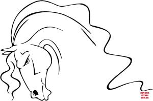 At boyama sayfası, Horse coloring page, , horses horse head 