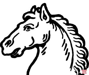 At boyama sayfası, Horse coloring page, , horses horse head 