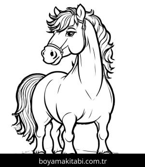 At boyama sayfası, Horse coloring page, detaylı, modern, kreatif