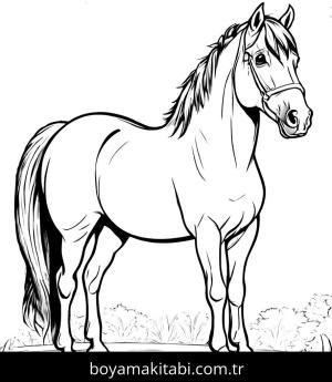 At boyama sayfası, Horse coloring page, sevimli, benzersiz, karikatür
