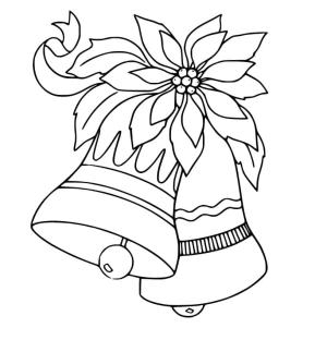 Atatürk çiçeği boyama sayfası,  coloring page, Atatürk Çiçeği ve Noel Çanları, 