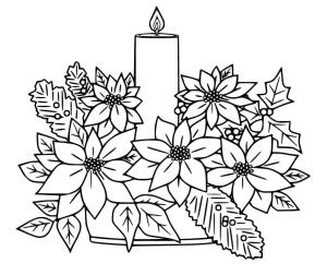 Atatürk çiçeği boyama sayfası,  coloring page, Atatürk Çiçeği ve Mum, 