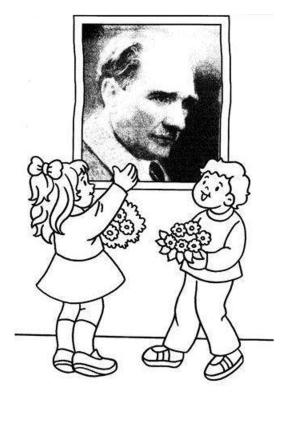 Atatürk boyama sayfası, Ataturk coloring page, , 