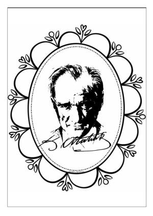 Atatürk boyama sayfası, Ataturk coloring page, , 