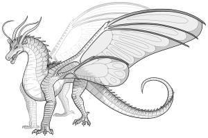 Ateşten Kanatlar (Wings of Fire) boyama sayfası,  coloring page, Ateşten Kanatlar SilkWing Ejderha, 