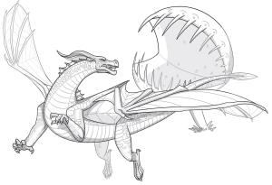 Ateşten Kanatlar (Wings of Fire) boyama sayfası,  coloring page, Ateşten Kanatlar IceWings ejderha resmi, 