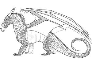 Ateşten Kanatlar (Wings of Fire) boyama sayfası,  coloring page, Ateşten Kanatlar Nightwing resmi, 