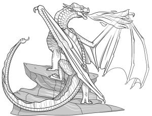 Ateşten Kanatlar (Wings of Fire) boyama sayfası,  coloring page, Sandwings ejderha Ateşten Kanatlar, 