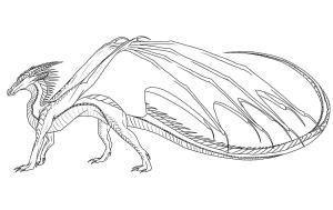 Ateşten Kanatlar (Wings of Fire) boyama sayfası,  coloring page, Ateşten Kanatlar havalı ejderha, 