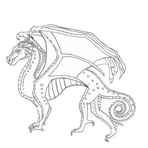 Ateşten Kanatlar (Wings of Fire) boyama sayfası,  coloring page, Ejderha Ateşten Kanatlar, 