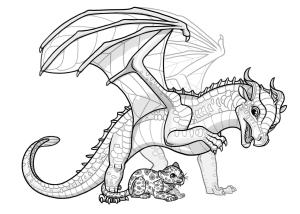 Ateşten Kanatlar (Wings of Fire) boyama sayfası,  coloring page, Bebek Leafwings Ateşten Kanatlar, 