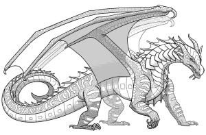 Ateşten Kanatlar (Wings of Fire) boyama sayfası,  coloring page, Seawings ejderha Ateşten Kanatlar, 