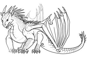 Ateşten Kanatlar (Wings of Fire) boyama sayfası,  coloring page, Ateşten Kanatlar IceWings ejderha, 