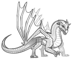 Ateşten Kanatlar (Wings of Fire) boyama sayfası,  coloring page, Ateşten Kanatlar bebek SkyWings, 