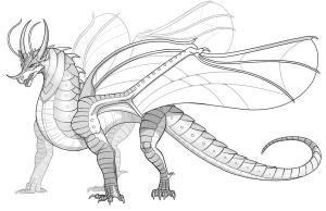 Ateşten Kanatlar (Wings of Fire) boyama sayfası,  coloring page, Beetlewings Ejderha, 