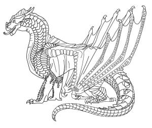 Ateşten Kanatlar (Wings of Fire) boyama sayfası,  coloring page, Ateşten Kanatlar Hybrid, 