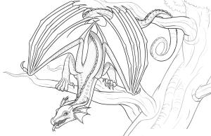 Ateşten Kanatlar (Wings of Fire) boyama sayfası,  coloring page, Ateşten Kanatlar Rainwings resmi, 