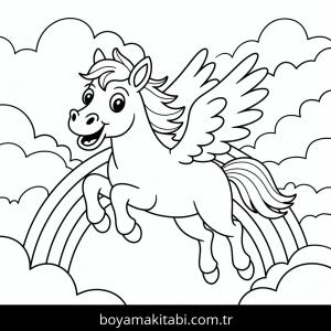 Atlar boyama sayfası – yaratıcılık, eğlenceli etkinlik