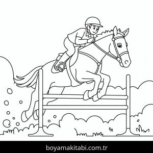 Atlar boyama sayfası – yaratıcılık, eğlenceli etkinlik