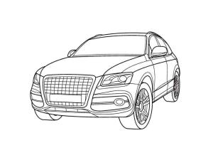 Audi boyama sayfası,  coloring page, Çocuklar İçin Audi Araba, 