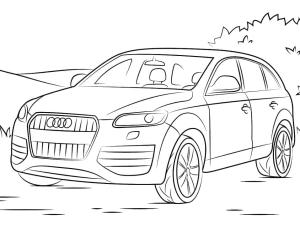 Audi boyama sayfası,  coloring page, Audi Q7 Ücretsiz, 