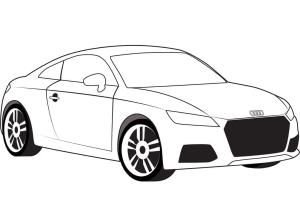 Audi boyama sayfası,  coloring page, Ücretsiz Audi Araba, 