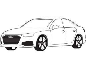 Audi boyama sayfası,  coloring page, Audi A4 Ücretsiz, 