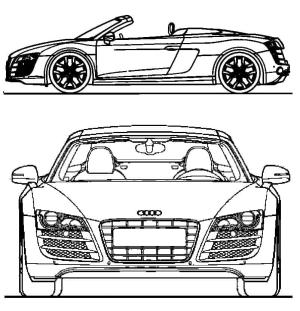 Audi boyama sayfası,  coloring page, Audi R8 örümcek, 