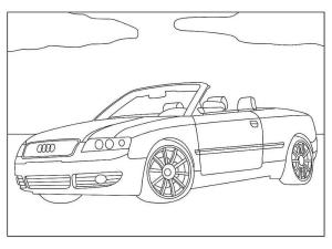 Audi boyama sayfası,  coloring page, Ücretsiz Yazdırılabilir Audi Araba, 