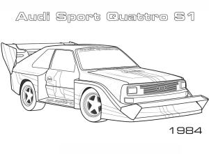 Audi boyama sayfası,  coloring page, Audi Sport Quattro S1 İyi, 