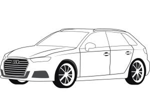 Audi boyama sayfası,  coloring page, Audi S3 Güzel, 