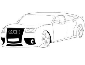 Audi boyama sayfası,  coloring page, Audi Araba, 