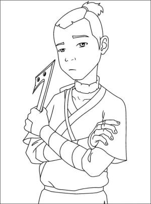 Avatar Son Havabükücü boyama sayfası,  coloring page, Avatar dan Sokka, 