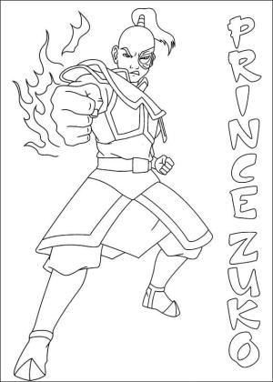 Avatar Son Havabükücü boyama sayfası,  coloring page, Zuko, 