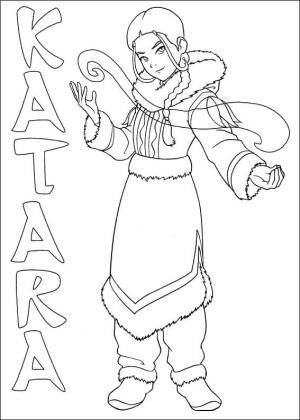 Avatar Son Havabükücü boyama sayfası,  coloring page, Avatar dan Katara, 