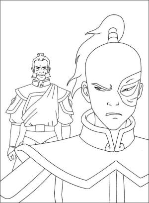 Avatar Son Havabükücü boyama sayfası,  coloring page, Zuko ve Amiral Zhao, 