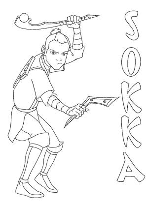 Avatar Son Havabükücü boyama sayfası,  coloring page, Sokka resmi, 