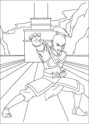 Avatar Son Havabükücü boyama sayfası,  coloring page, Kızgın Zuko, 