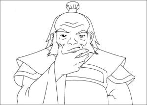 Avatar Son Havabükücü boyama sayfası,  coloring page, Avatar dan Iroh, 