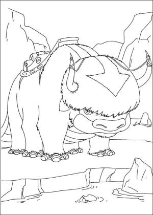 Avatar Son Havabükücü boyama sayfası,  coloring page, Avatar dan Appa, 