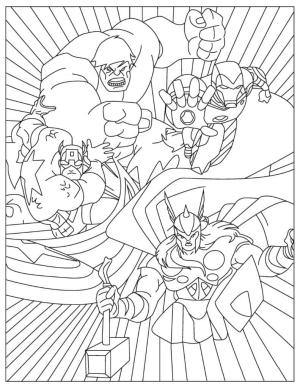 Avengers (Yenilmezler) boyama sayfası, coloring page, Avengers’ı Ücretsiz Yazdırılabilir Olarak Çizin,
